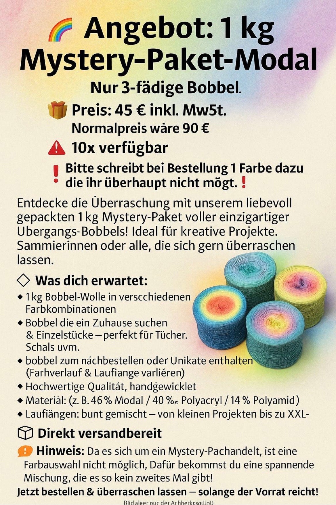 Mystery Box Modal 3-Fädig